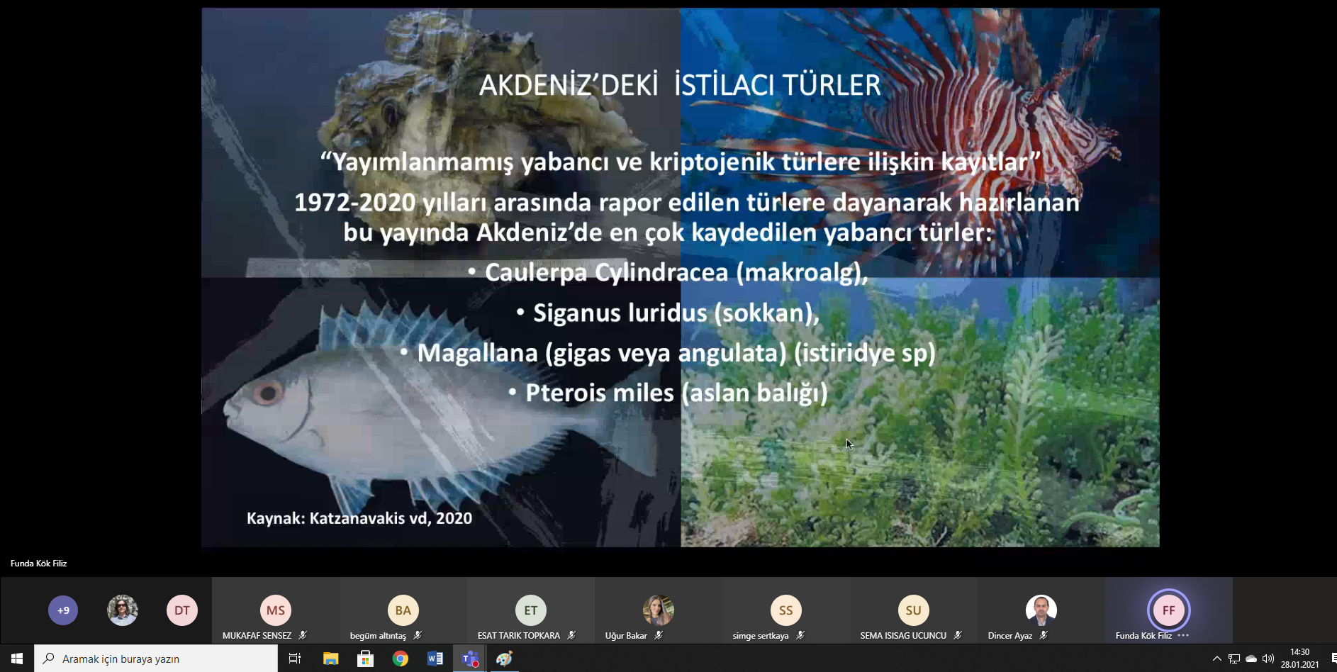 EÜ’de “Yenebilir İstilacı Balık Türlerinin Ekonomiye Kazandırılması ile Ekosistem Restorasyonu” semineri