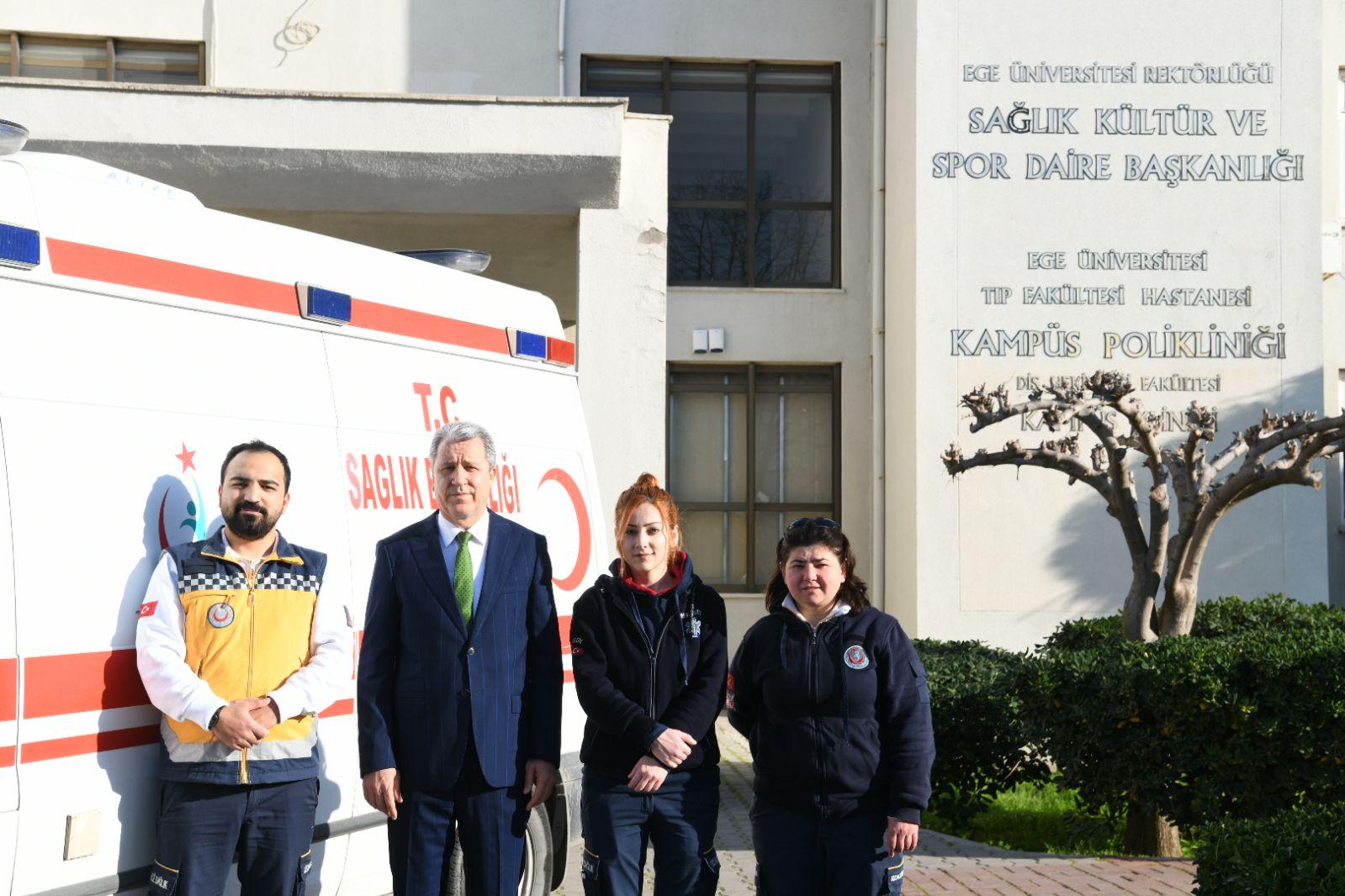Ege Üniversitesi Kampüsünde 112 ambulans istasyonu hizmete girdi