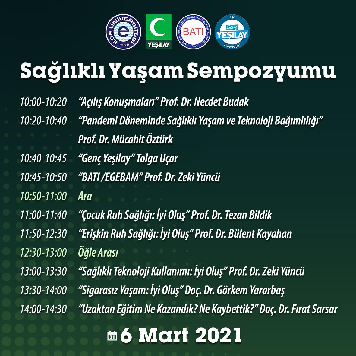 Sağlıklı Yaşam Sempozyumu 6-7 Martta…