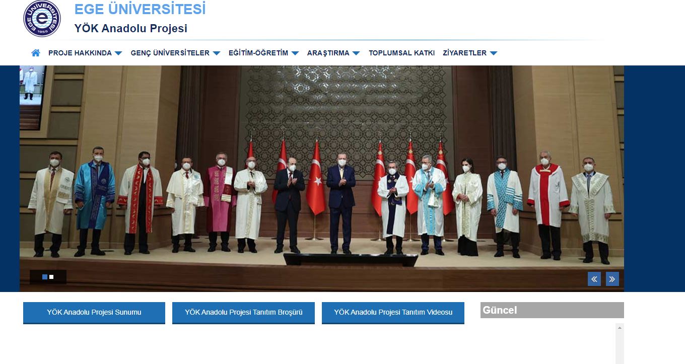 EÜ “YÖK Anadolu Projesi” Web Portalı yayına girdi