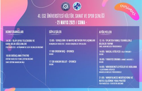Ege Üniversitesi Kültür, Sanat ve Spor Şenliği 19 Mayıs’ta başlıyor